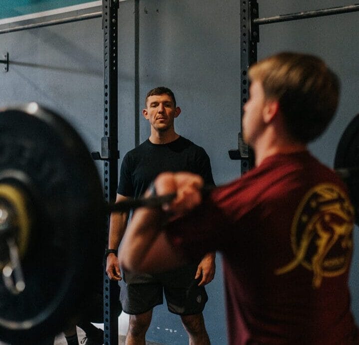 CrossFit Blaxland coaching session with beginners in the gym